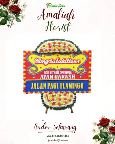 Bunga Papan Congratulation di Halim Perdana Kusuma